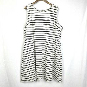 Maurices Striped Shift Dress Plus Size 4x Black White Zip
